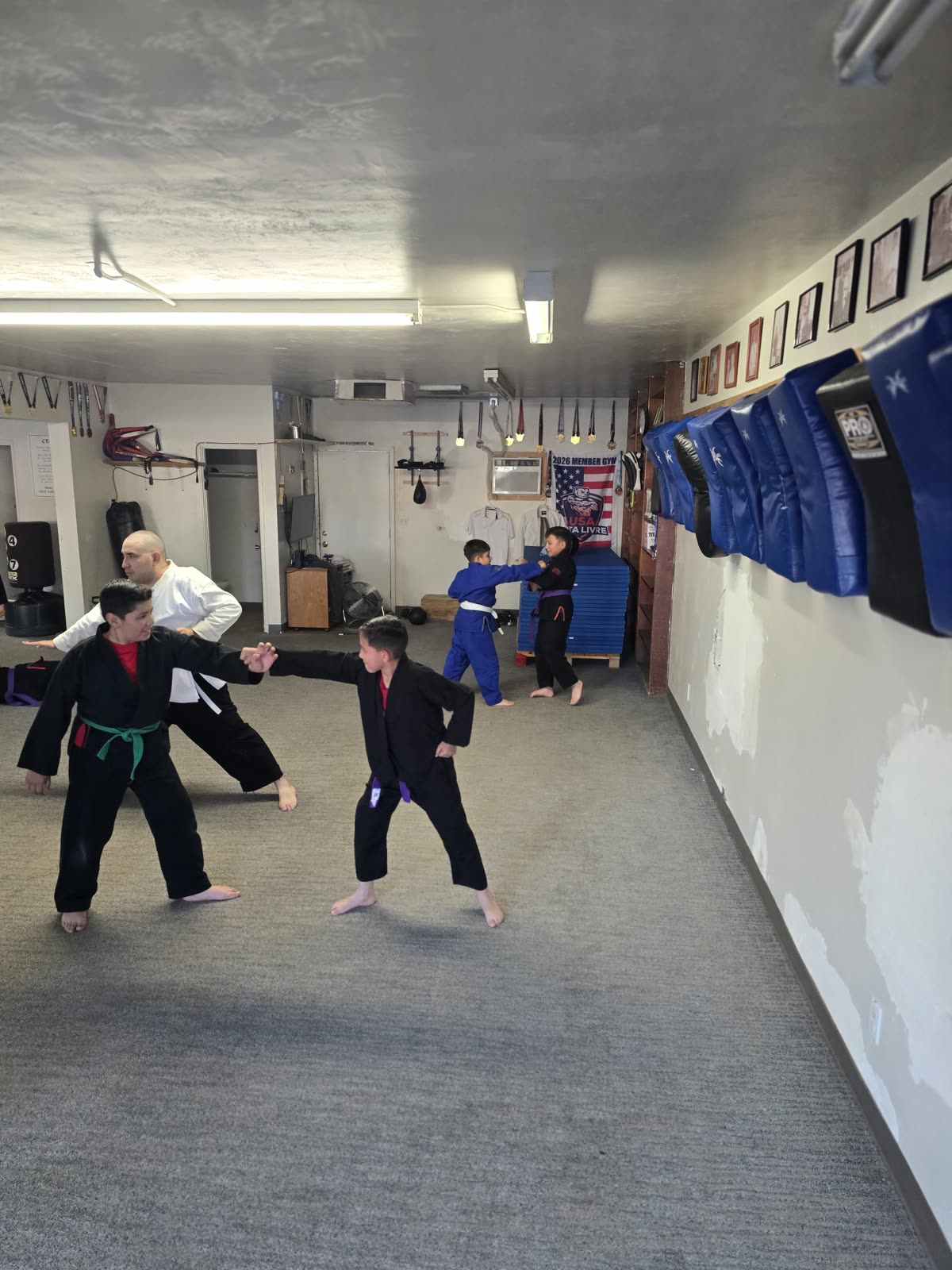 Students working stances during class