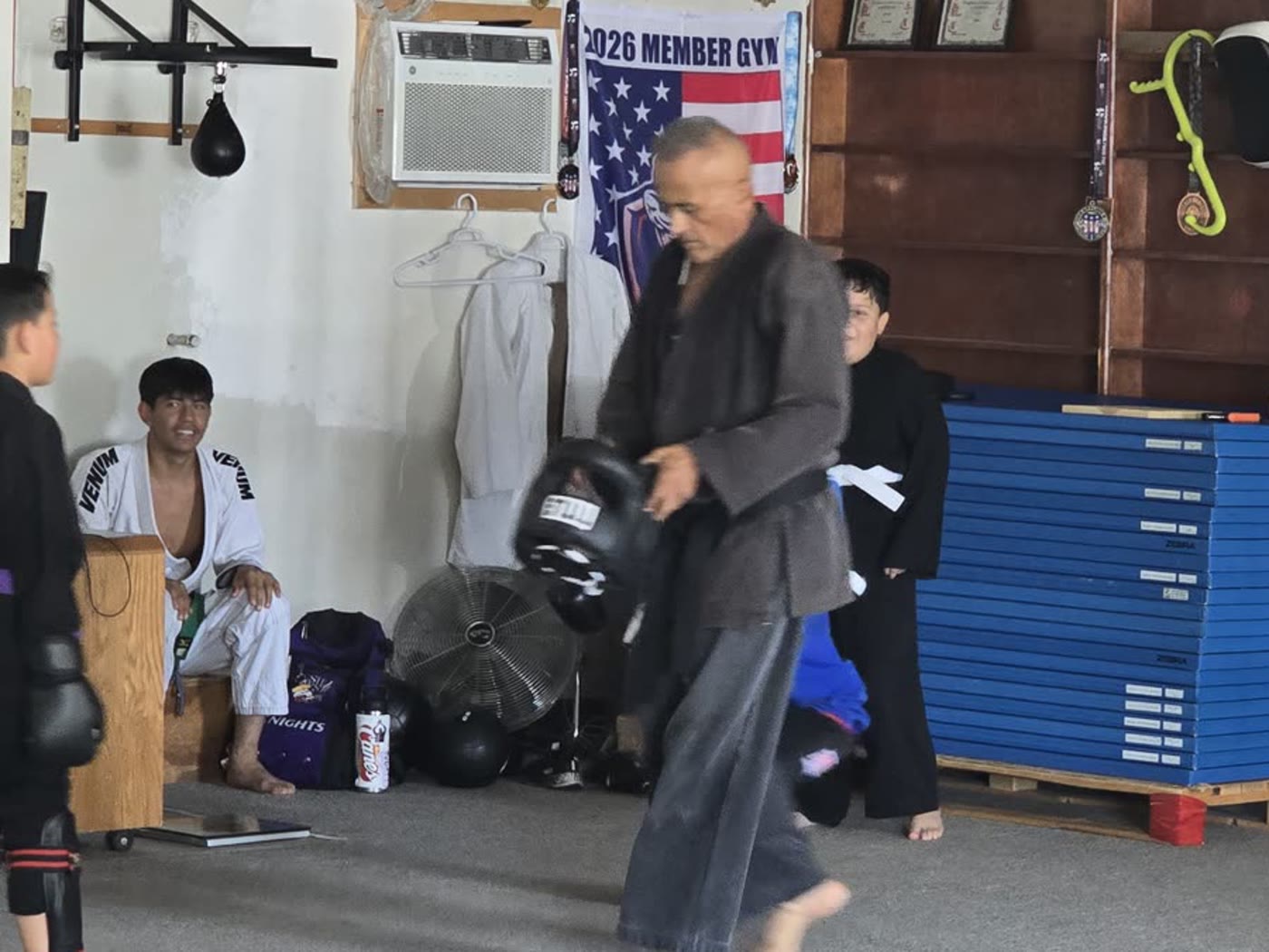 Inside our dojo on Salton Street